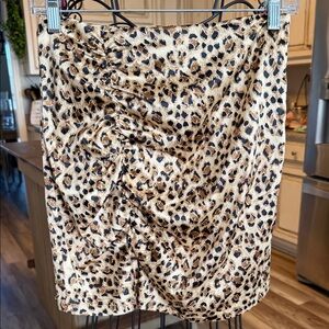 Free People Leopard Print Mini Skirt